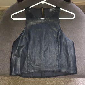 ASTR leather crop top